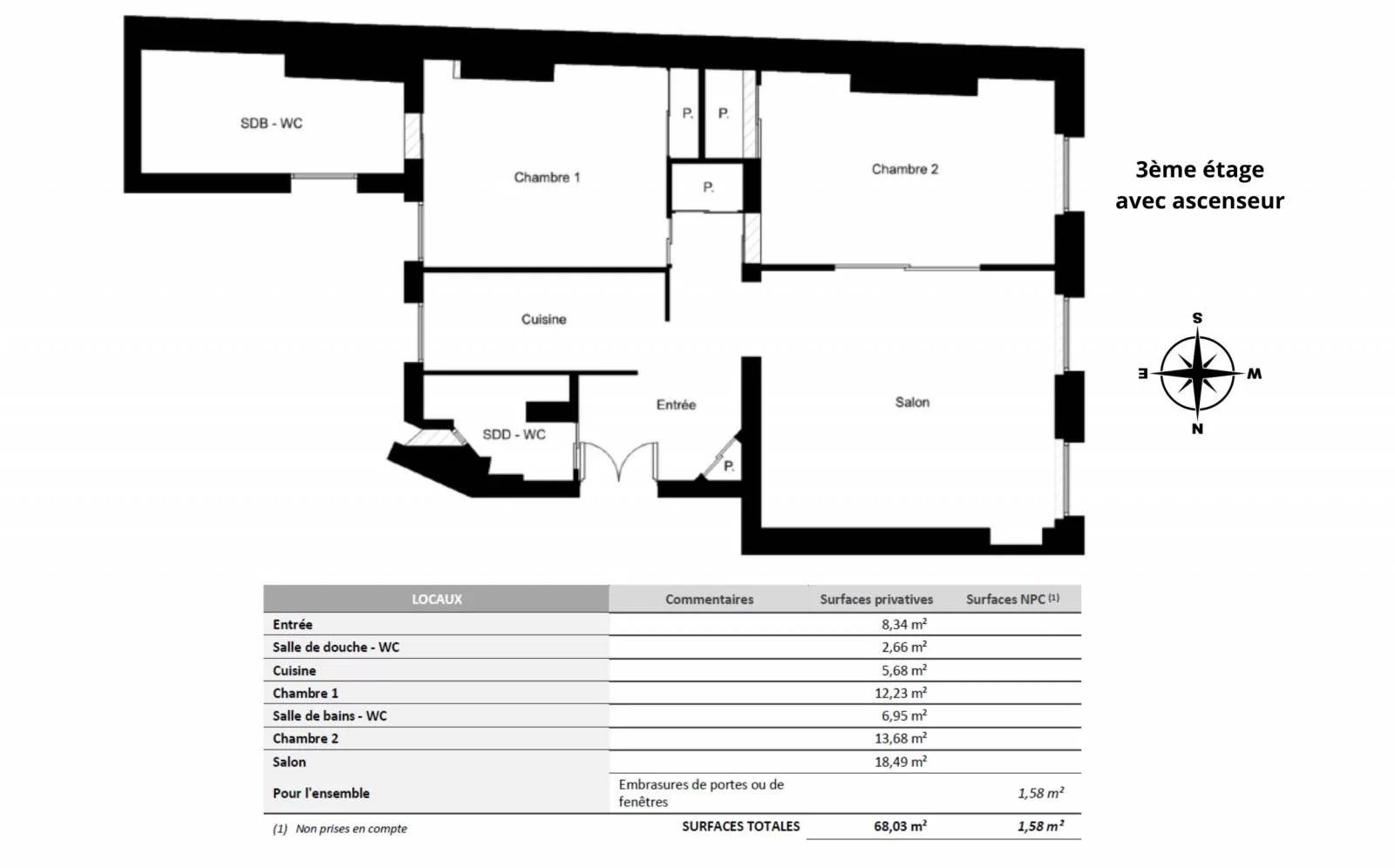 appartement 3 Pièces en vente sur Paris 7ème (75007)